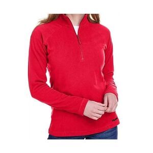 Women's 1/2 Zip Rocklin Fleece Jacket Team Red Lightweight Half Zip Base Layer O